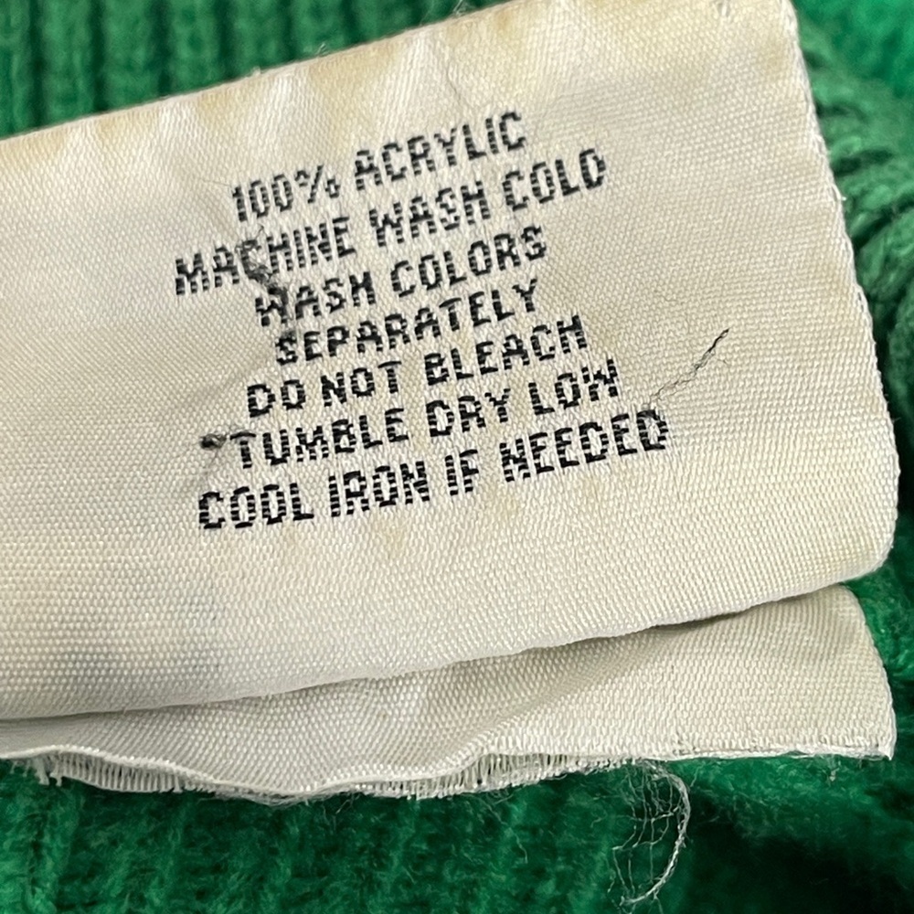 Vintage Southpole Green Sweater Pullover Mock Neck Y2K 90’s Size Large - Picture 4 of 5